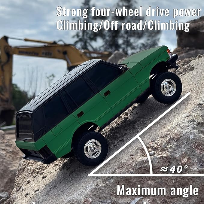 LDRC 1/18 Rc Climbing Car Ld18401 4wd Off-Road Vehicle Professional Adult Model Remote Control Crawler Cars (Green)