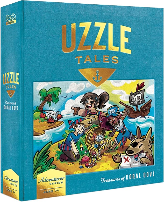 Uzzle Tales: Coral Cove – Interactive Storybook Puzzle 2-in-1 Fun Family Story Block Game – Ages 7+ - STEM Learning Story Cards and Story Blocks for Kids