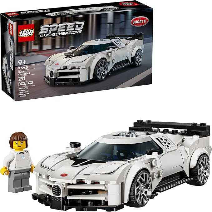 LEGO Speed Champions Bugatti Centodieci Hyper Sports Car Toy - Model Kit &amp Pretend Play Toy for Boys &amp Girls Ages 9+ - Italian Model Car Kit for Racing Fans - Gift Idea for Birthdays - 77240