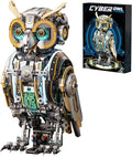 Mechanical Owl Building Blocks Engineering Construction Set for Kids and Adults Detailed Mechanical Model with Gears and Lights for Collectors