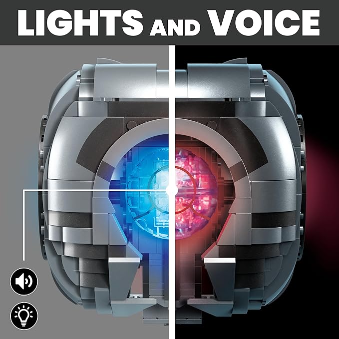 MEGA Halo Model Replica Building Toy 343 Guilty Spark with 609 Pieces Lights &amp Sounds Build &amp Display Set for Collectors Gift Ideas for Adults