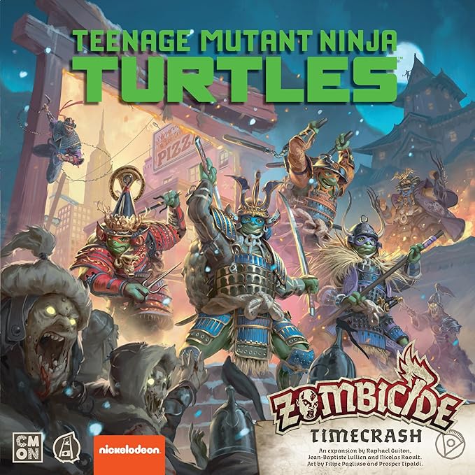 CMON Zombicide White Death: TMNT Time Crash Expansion - Turtle Team’s Quest Through Zombie New York Cooperative Strategy Game with Tabletop Miniatures Ages 14+ 1-6 Players 1 Hour Playtime