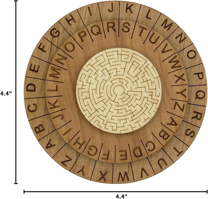 Labyrinth Cipher Wheel - Premium Escape Room Decoder Ring and Escape Room Prop