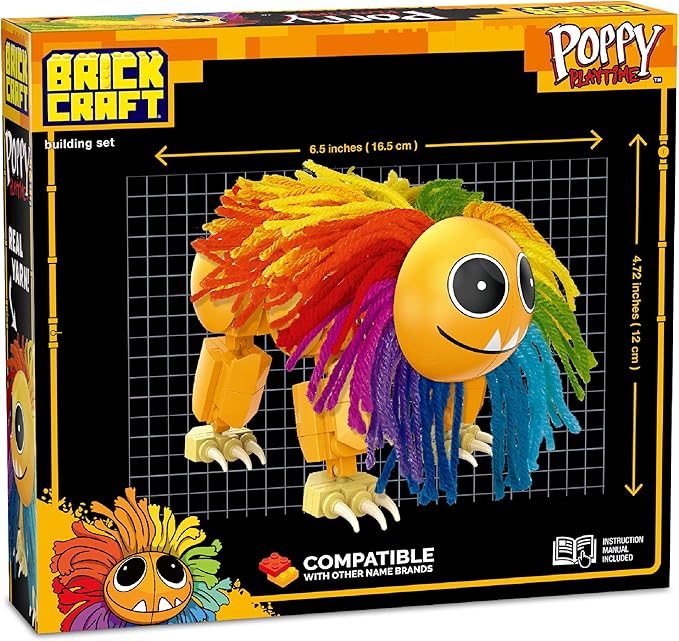 Brickcraft Poppy Playtime Chapter 4 Yarnaby Building Set with Real Yarn 268 Piece Fully Posable Creature Action Figure Collectible Horror Game Building Toys Gift for Boys &amp Girls Ages 8 and Up