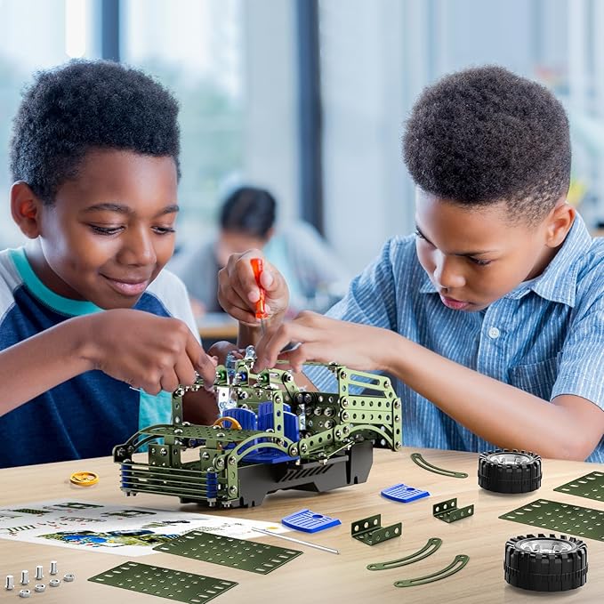 Lucky Doug Building Toys Model Truck Set - STEM Project for Kids Ages 8-12 Assembly Model Car Kits Toys for Kids Boys 8 9 10 11 Years Old