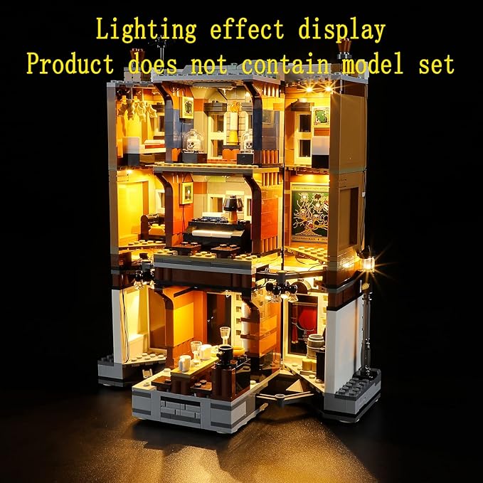 LED Light Kit Compatible with Lego 12 Grimmauld Place - Lighting Set for 76408 Building Model (Model Set Not Included)
