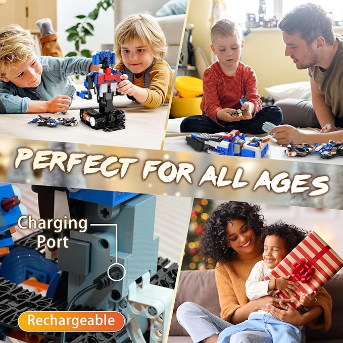 STEM Robot Building Toys for Kids Momspeace Robotics Science Toy for Boys Age 8-12 App &amp Remote Control Robot Rechargeable Learning Toy for Boys &amp Girls Perfect Birthday 635pcs