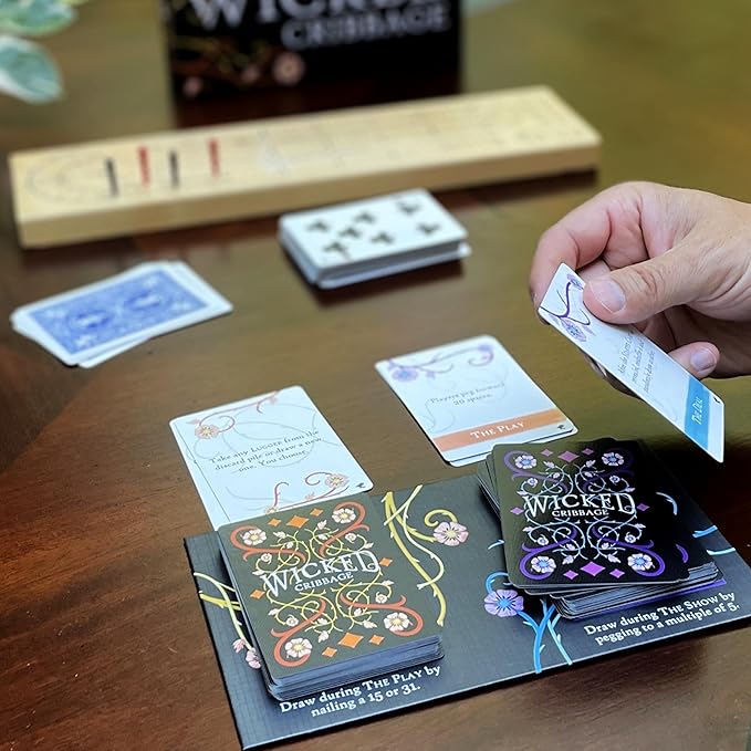 Wicked Cribbage | A Playful Twist On A Classic Game | 30-45 Minute Playtime | Ages 8+ | Quick Easy to Learn