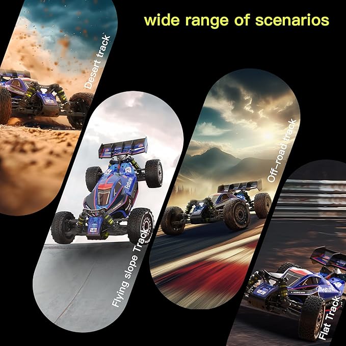 1/12 Brushelss RC Cars 50 MPH RC Buggy Remote Control Truck 4×4 Monster Car Ages 8+