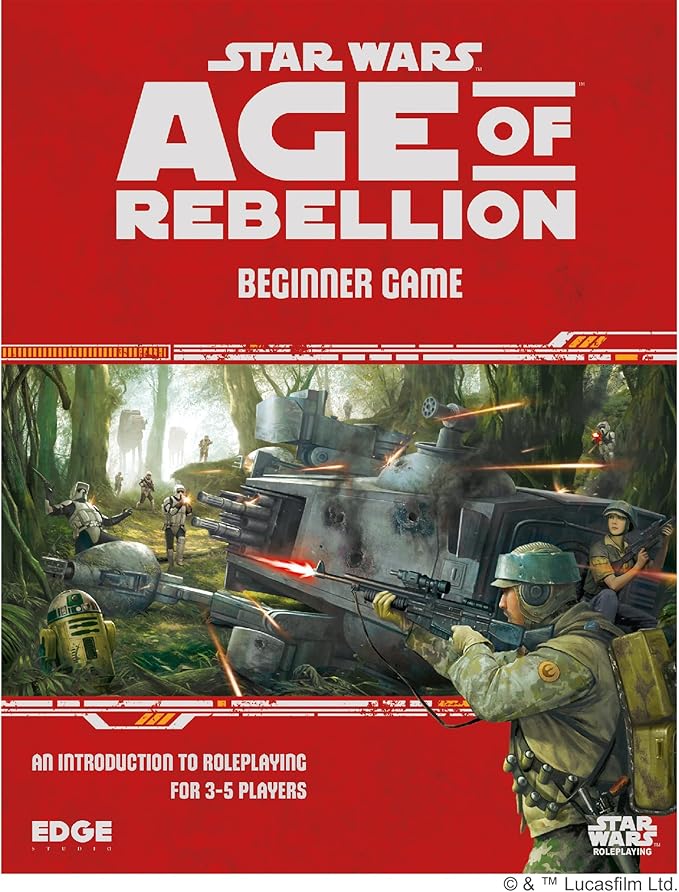 Star Wars - Age of Rebellion: Beginner Game - Dive into Galactic Adventure as a Rebel Alliance Member! Sci-Fi Roleplaying Game Ages 10+ 3-5 Players 1 Hour Playtime Made by Edge Studio