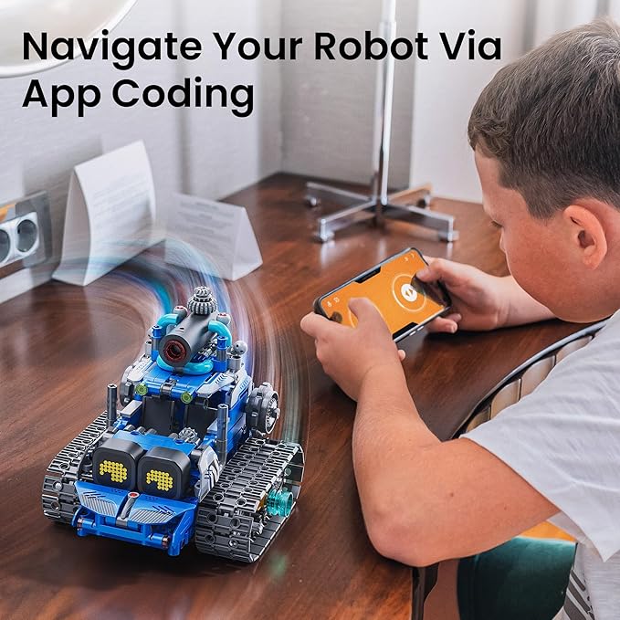Sillbird STEM Robot Building Kit with Remote Control Gifts for Boys Ages 8-14 Buildable 5in1 Robotics Technic Coding Toy for Kids Birthday with 596 Pieces