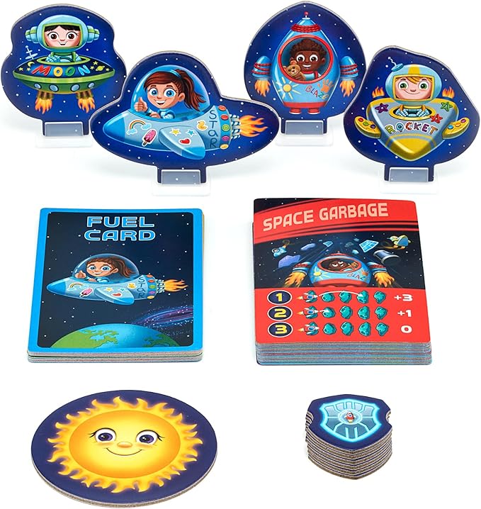 Little Astronauts Board Game for Kids Ages 4+ - Race Rockets Around The Solar System &amp Explore Space - Fun Family Strategy Adventure Game - Easy to Learn - Educational Gift for Boys &amp Girls