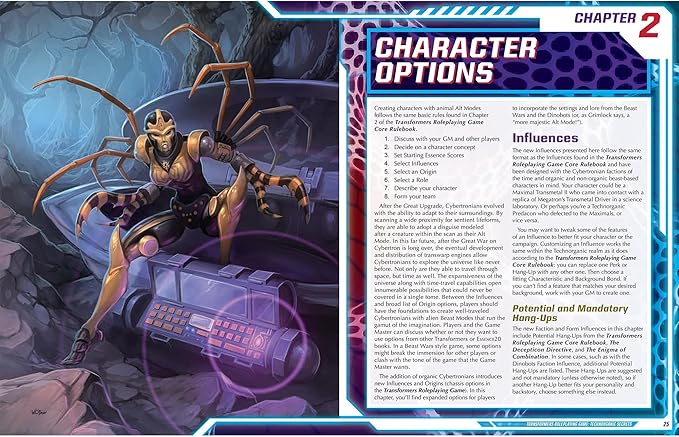 Renegade Game Studios Transformers RPG Beast Wars Technorganic Secrets Sourcebook Expansion