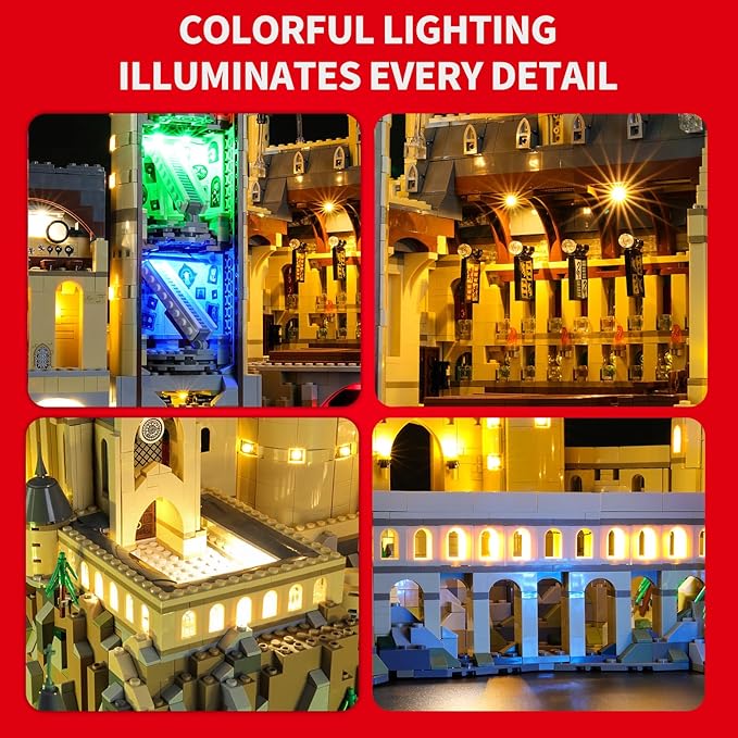 BRIKSMAX Led Lighting Kit for Harry Potter Hogwart's Castle - Compatible with Lego 71043 Building Blocks Model- Not Include The Lego Set