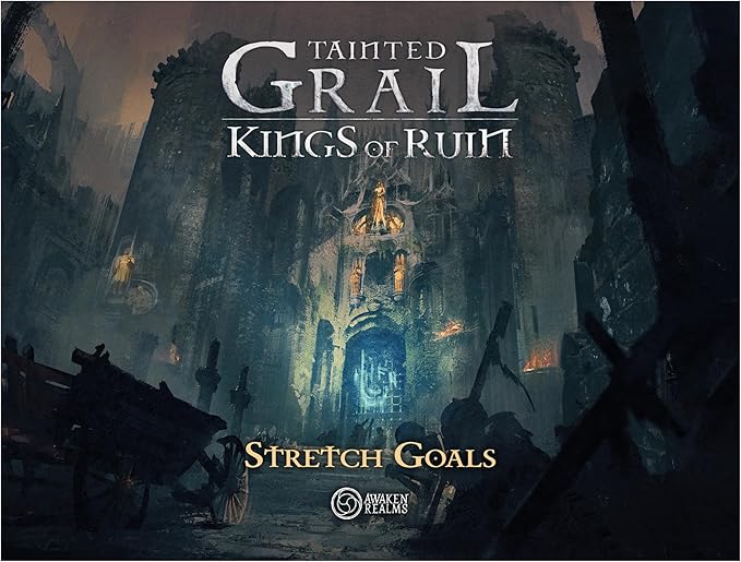 Awaken Realms Tainted Grail: Kings of Ruin Board Game Stretch Goals Expansion - Unlock Additional Adventures and Enhancements! Ages 14+ 1-4 Players 2-3 Hour Playtime Made by Awaken Realms