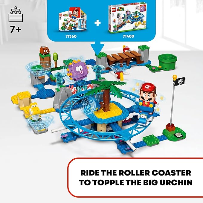 LEGO Super Mario Big Urchin Beach Ride Expansion Set 71400 Building Kit Collectible Toy for Kids Aged 7 and up (536 Pieces)