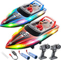 BEZGAR Remote Control Boat 2 Packs 10 inch Fast Speed RC Boat 15 KPH for Pools &amp Salt Water Summer Toys for Adults and Ideal Gifts for Kids Boys Age 6 7 8-12 Years Old - HJ821