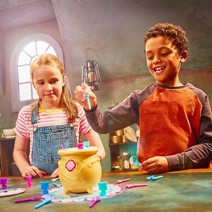 Moose Toys Magic Mixies Potion Game Place The Magic Ingredients Into The Cauldron and Make The Mixie Pop Up to Win