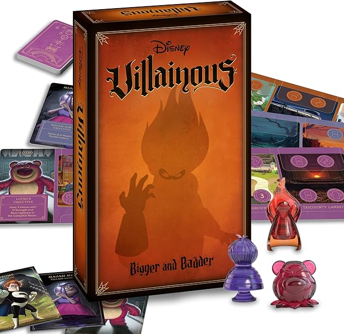 Ravensburger Disney Villainous - Bigger and Badder Strategy Board Game - New Pixar Villains - Play as Syndrome Lotso or Madam Mim - Standalone or Expand with Other Villainous Games - Ages 10+