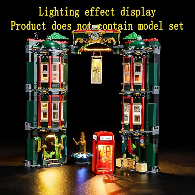 LED Light Kit Compatible with Lego The Ministry of Magic - Lighting Set for 76403 Building Model (Model Set Not Included)
