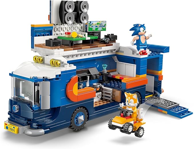 LEGO Sonic The Hedgehog Team Sonic Command Truck Building Toy - Pretend Play Vehicle W/5 Figures for Boys &amp Girls Ages 8+ - Toy Building Blocks for Kids - Gift Idea for Birthdays - 77006