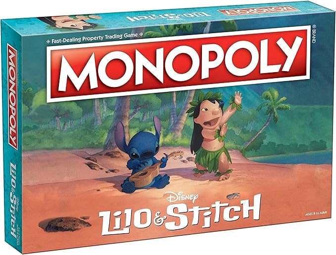 Monopoly: Disney Lilo &amp Stitch | Buy Sell Trade Characters from Disney’s Animated Film | Classic Monopoly Game | Officially-Licensed Lilo and Stitch Merchandise 2-6 Players