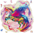 MYS Aurora Wooden Jigsaw Puzzles for Adults Unicorn Jigsaw Puzzles 925 Pieces Unique Animal Shaped Wooden Puzzles for Adults and Kids Family Game 23.3x22.5 Inch