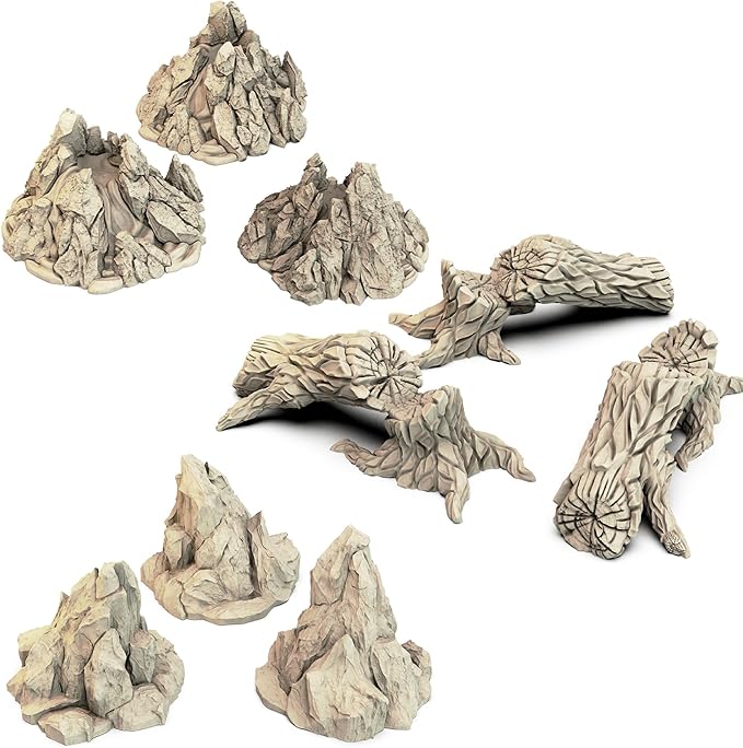 Dragon Eclipse Terrains Miniature Expansion - 41 Terrain Miniatures Detailed Arena Terrain Pieces for Enhanced Immersion 10+ Sculpt Designs Made by Awaken Realms