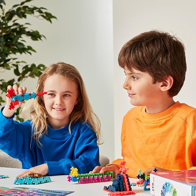 Plus Plus Learn to Build Colorverse Super Set 3D Building Block Kit Creative Stem Construction Toy for Kids 1000 Mini Interlocking Pieces