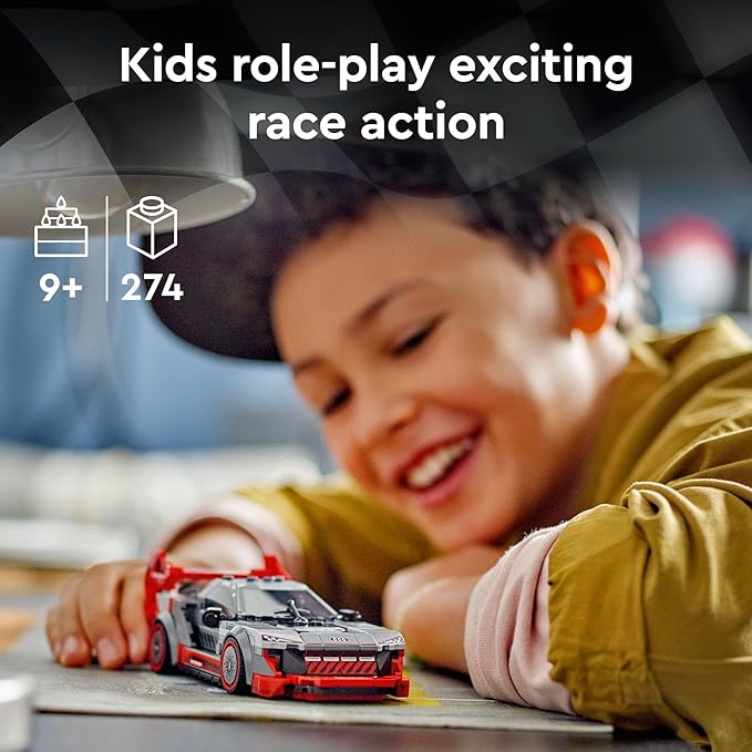 LEGO Speed Champions Audi S1 e-tron Quattro Race Car Toys - Building Toys for Kids Boys &amp Girls Ages 9+ - Design Details &amp 1 Minifigure - Car Model Kit Birthday Gift - 76921