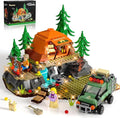 Mountain Camping Building Set with Light Outdoor Adventure Scene Toy with Camp Tent Camper Van Campfirre Creative Home Decor &amp Display Xmas Birthday Gift for Adults Teens Camping Lovers 677