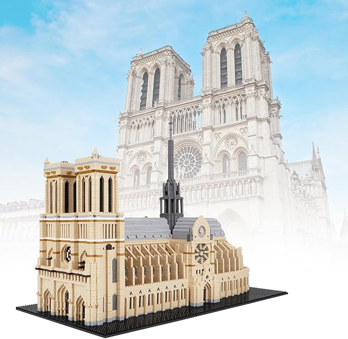 Building Blocks Architecture Notre Dame de Paris Model Micro Mini Blocks Creative Building Blocks Set 7380 PCS