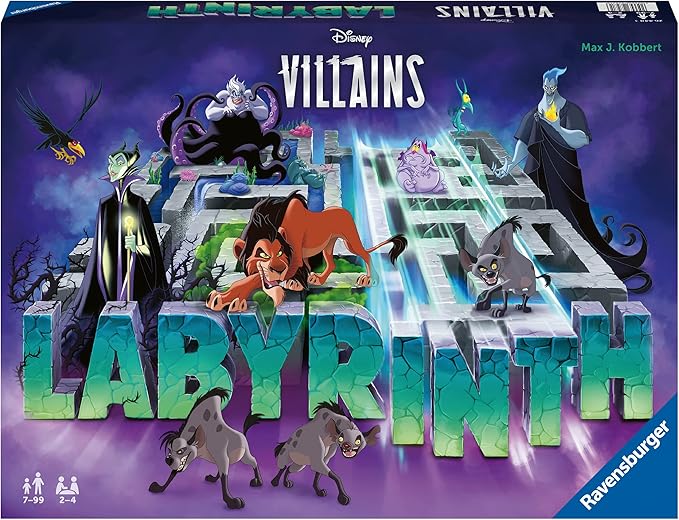 Ravensburger Disney Villains Labyrinth Board Game - Engaging Family Fun for Ages 7 and Up - Dynamic Maze Puzzle - Quality Design - Ideal Gift for Disney Fans