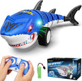 Remote Control Shark Car Toys for Kids2.4GHz RC Cars Simulation Shark with Cool Light 360° Stunt Drift &amp Most TerrainsOutdoor Toys for Birthday for 678910-12 Boys Girls