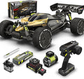 RIAARIO 1/10 Brushless RC Cars RTR Beginner MAX 50+ MPH Metal Drivetrain 4WD Waterproof Electronics Carbon Fiber Black Ages 14+