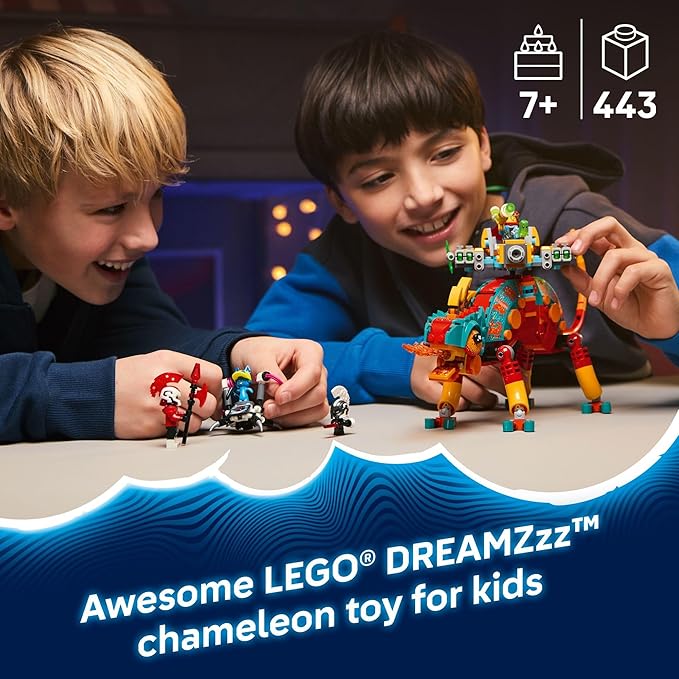 LEGO DREAMZzz Mateo’s Fire Chameleon Building Toy - Pretend Play Set for Kids Ages 7+ - Storytelling Toy for Boys &amp Girls - 2 Construction Modes for Pretend Play - Gift Idea for Birthdays - 71492