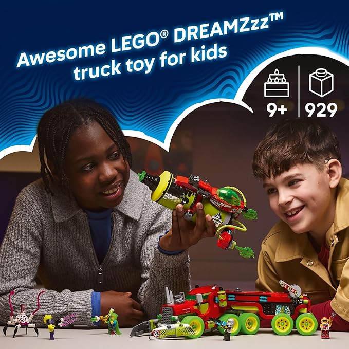 LEGO DREAMZzz Mateo’s Spray Paint Truck Building Toy for Kids - Pretend Play Set &amp 5 Toy Figures for Boys &amp Girls Ages 9+ - Truck with 2 Building Modes - Gift Idea for Birthdays - 71499