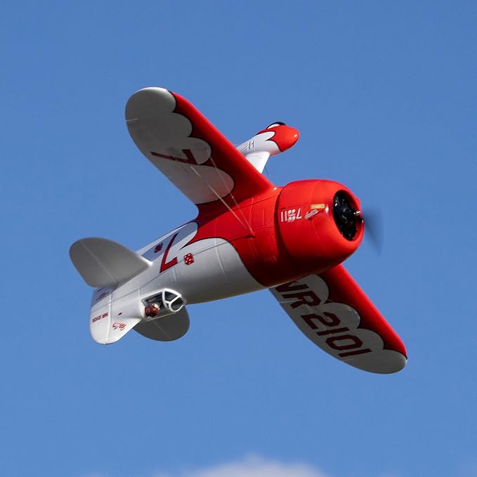 E-flite RC Airplane Gee Bee R-2 1.0m BNF Basic (Transmitter Battery and Charger NOT Included) with AS3X+ and Safe Select EFL020550