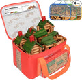 4 Pack Wooden Building Blocks Storage Bags Compatible with Wondertoys 530 Pcs Wooden Logs Set Toy Organizer with Clear PVC Window Mesh Pocket &amp Handles for Wooden Logs Blocks &amp Accessories