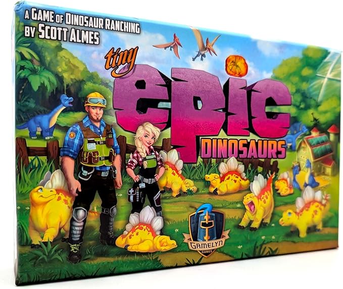 Tiny Epic Dinosaurs Deluxe | Strategic Worker Placement Game Includes Laboratory Mini Expansion | 1-4 Players Ages 14+ | Dino Ranching &amp Resource Management Board Game