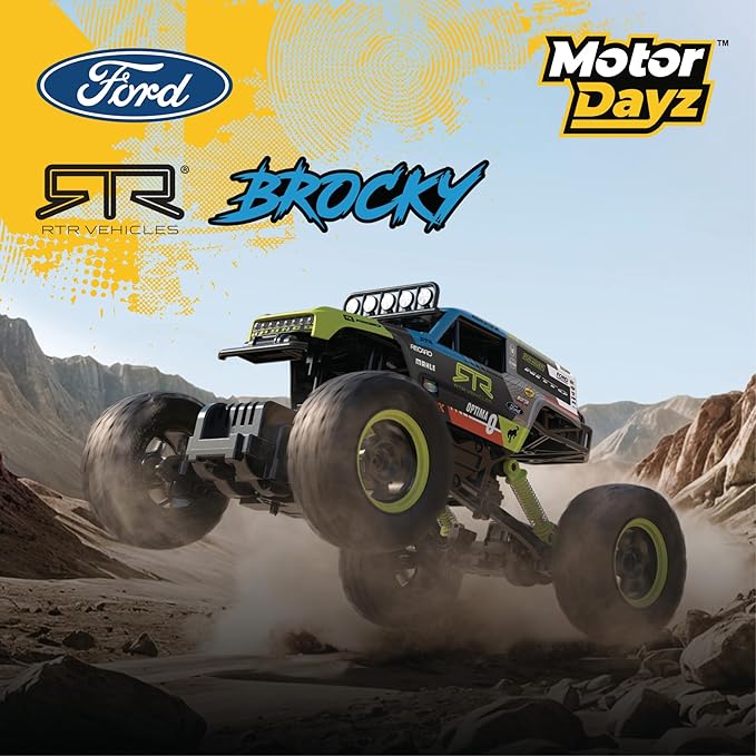 Vaughn Gittin Ford Bronco RC Truck – 1:15 Scale 4WD Remote Control Car Officially Licensed Bronco “Brocky” 2.4GHz Full-Function Control USB Rechargeable Ready to Run