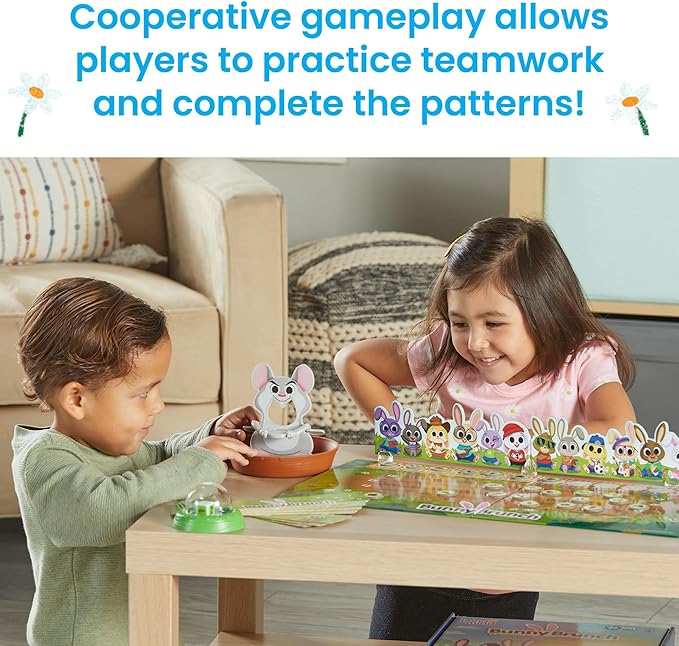 hand2mind Bunny Brunch Cooperative Board Games Toddler Educational Toys Kindergarten Math Games Preschool Learning Activities Indoor Recess Games for Classroom Easter Gifts for Kids