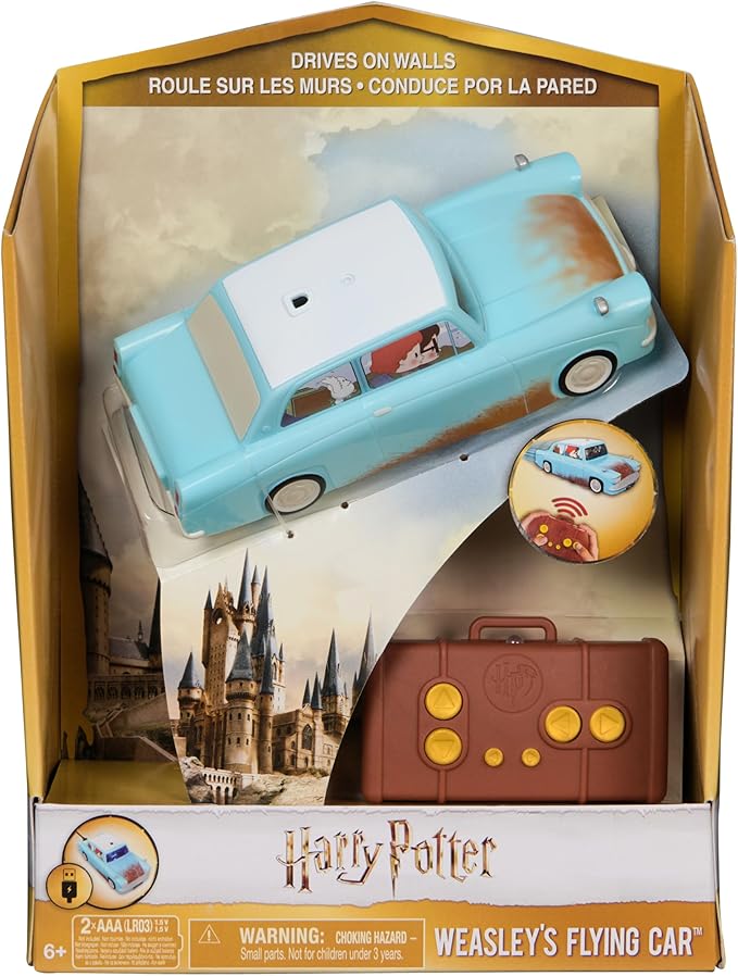 Wizarding World Harry Potter Weasley’s Flying Remote Control Car with Zero Gravity Technology Drives Indoors on Walls &amp Floors Kids Toys for Ages 6 and up