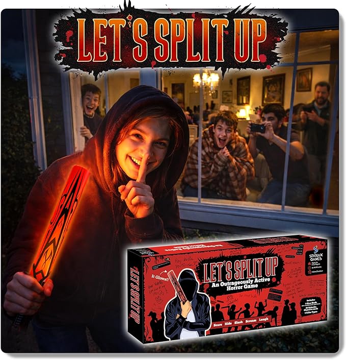 Let's Split Up - an Outrageous Horror Spoof Game | Ages 12+ 4-12 Players | Halloween Games for Teens | Horror Board Games Alternative | Outdoor Games | Teen Boys Gift Ideas | Pulse-Pounding Thrills!