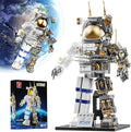 Space Astronaut Building Block Set860Pcs Spaceman Building Toys with Display Stand Cool Translucent Design Collection for Home Office Decor Christmas Birthday Gift for Adults&amp Boys Age 8-12