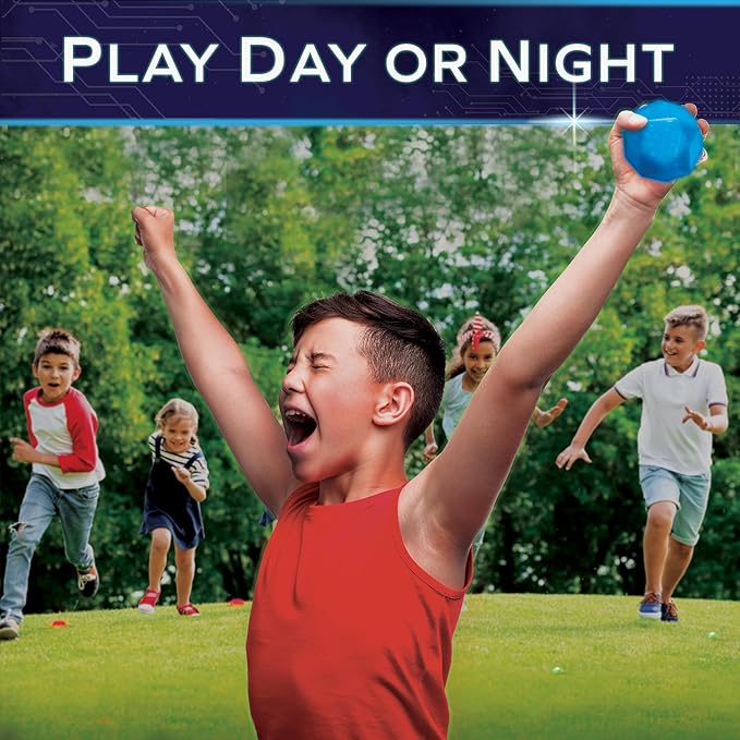 Glow in The Dark Capture The Flag Game - Starter Set | Ages 8+ | Glow in The Dark Outdoor Toys | Outdoor Games for Kids 8-12+ | Flag Football Gifts &amp Boys Birthday Gifts | Glowing Excitement!