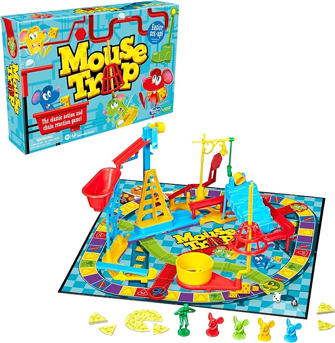 Hasbro Gaming Mouse Trap Board Game for Kids Ages 6 and UpClassic Kids Game