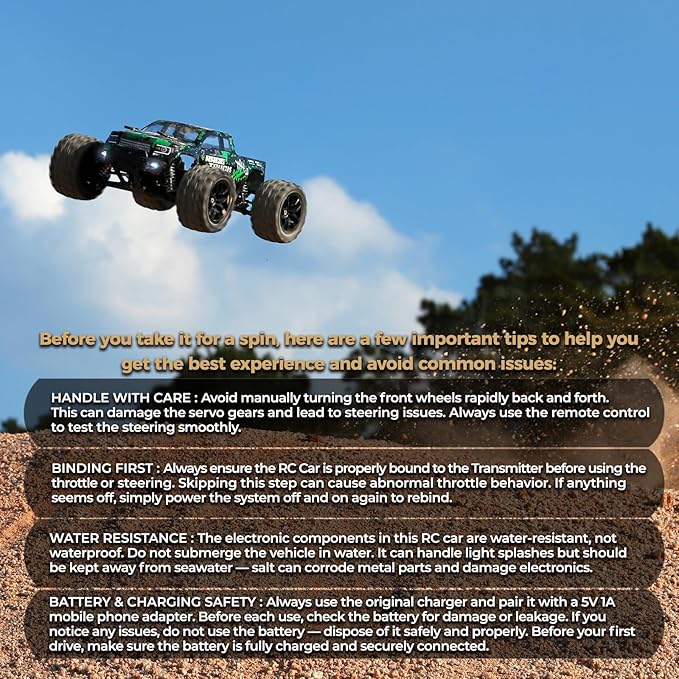 HAIBOXING 1:18 Scale All Terrain RC Car 18859 36 KPH High Speed 4WD Electric Vehicle with 2.4 GHz Remote Control 4X4 Waterproof Off-Road Truck with Two Rechargeable Batteries