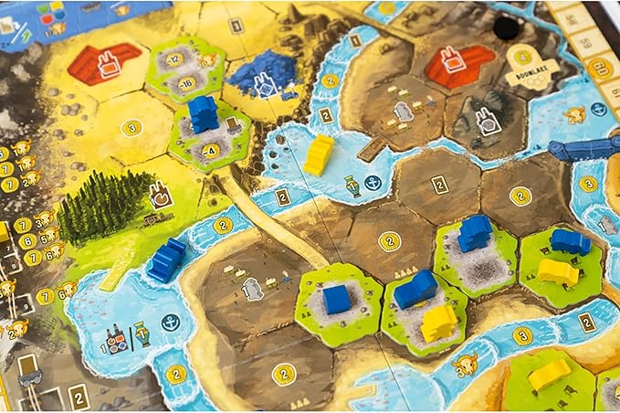 Capstone Games Boonlake Euro Strategy Board Game for 1-4 Players – Hand Management Engine Building Resource Planning Territory Development Strategic Solo &amp Competitive Fun – 90 Min | Ages 14+