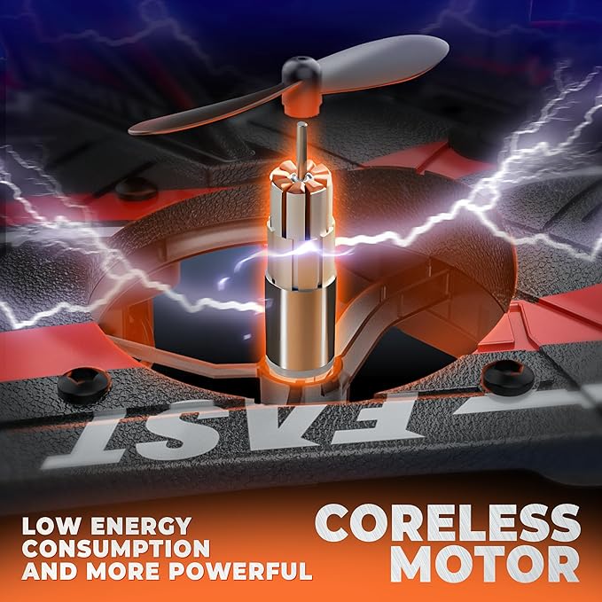 BEZGAR RC Plane | 2.4GHZ Remote Control Airplane RC Helicopter 360° Flip Fighter Jet Toy Toys for ages 8-13 with Colorful LED Navigation Lights Red